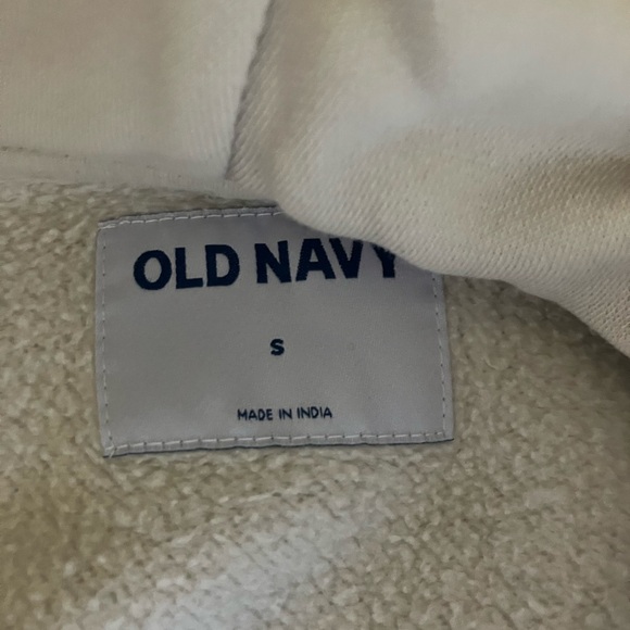 Men’s Old Navy Hoodie Cream Color Size S - Picture 4 of 6